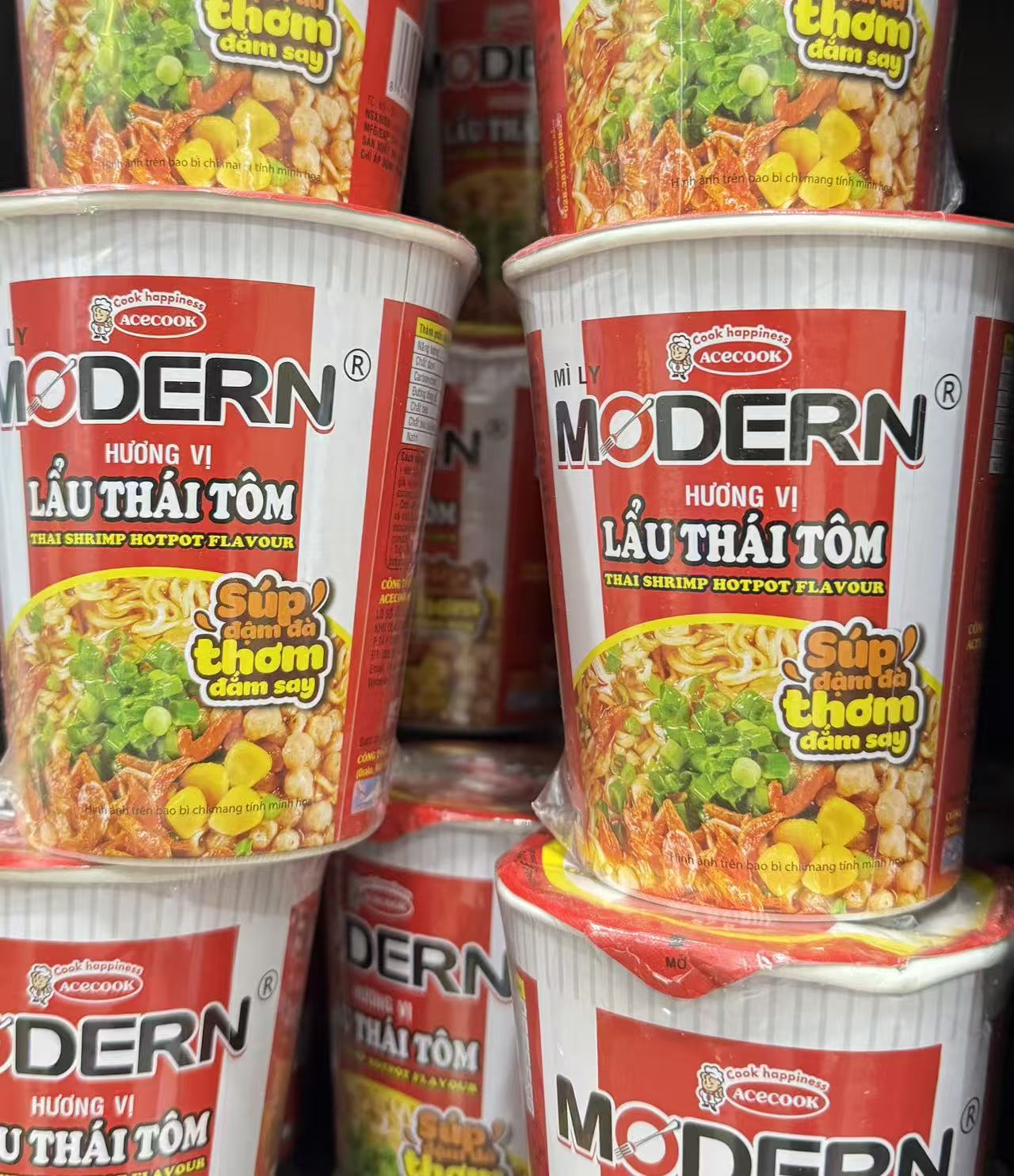 Modern Thai Tom Yum Shrimp Cup Noodles